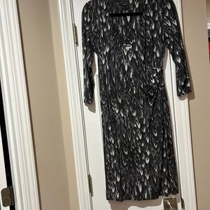 Talbots Black and White Long Sleeve Dress NWOT